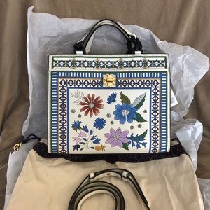 【***SOLD***】Tory Burch kira floral small tote